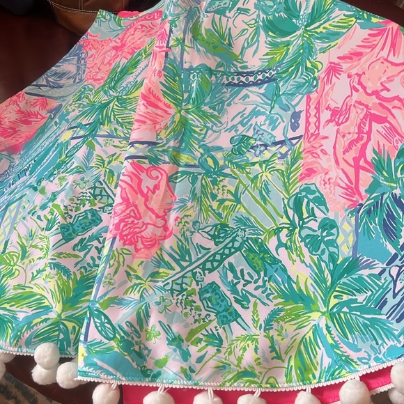 Lilly Pulitzer Christmas Tree Skirt Bohemian Queen Pom Pom Trim NWOT - Picture 8 of 9